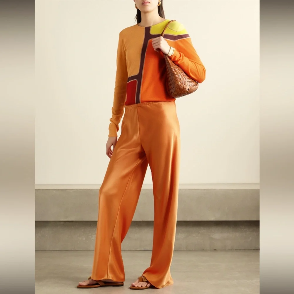 Eileen Fisher Rust Wide Leg Pants - Picture 8 of 8